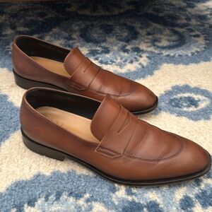 Hugo Boss Derrek Loafer Medium Brown. Made in Italy. Original box+travel sleeves